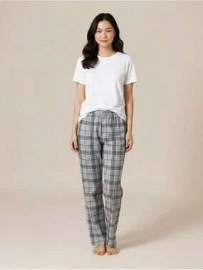 Nautica Sleepwear Neutral Plaid Loungewear Pajama Pants Size Small